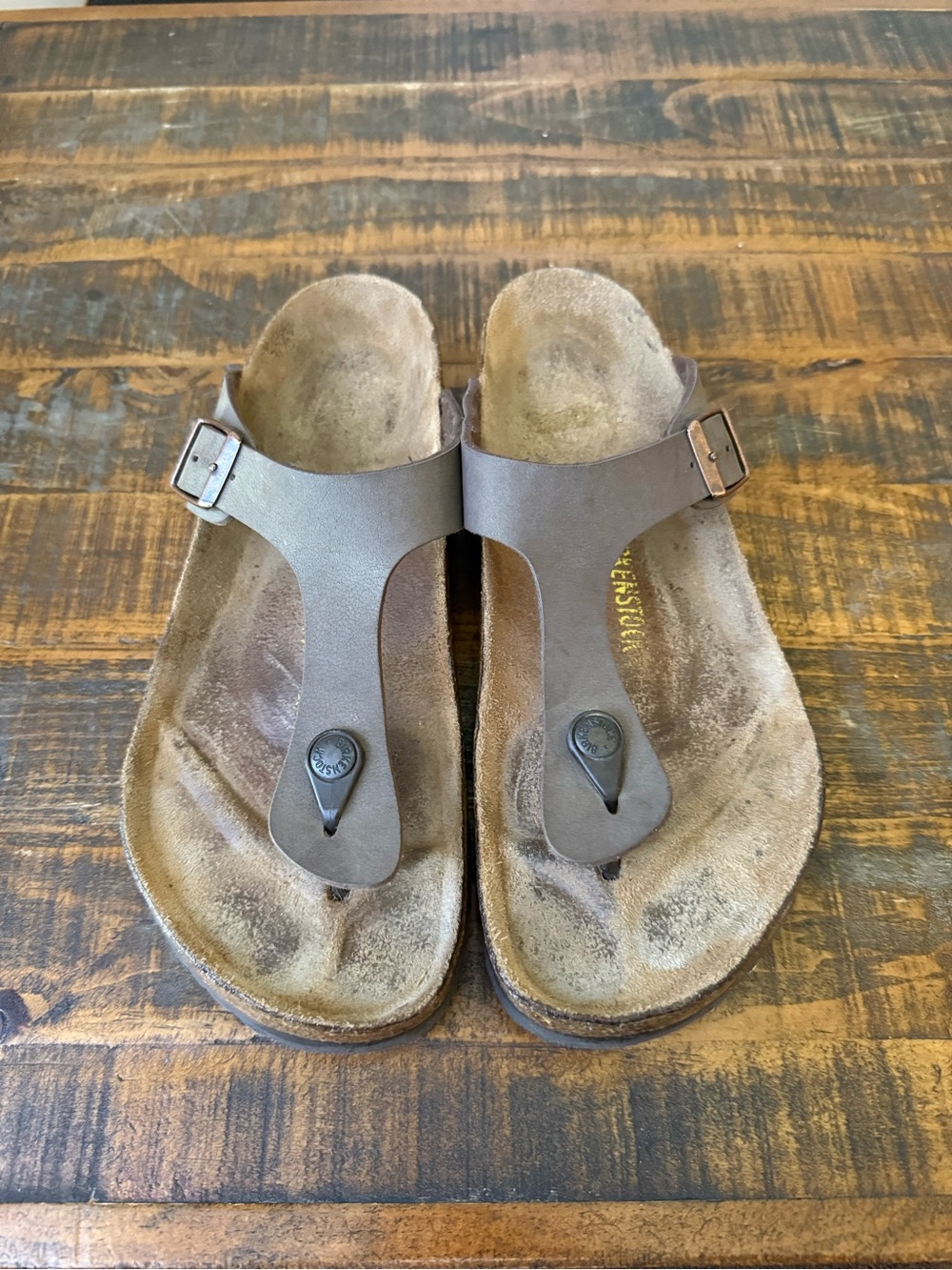Birkenstock Gizeh T-Strap Sandal Shoe Brown Tan Size 41